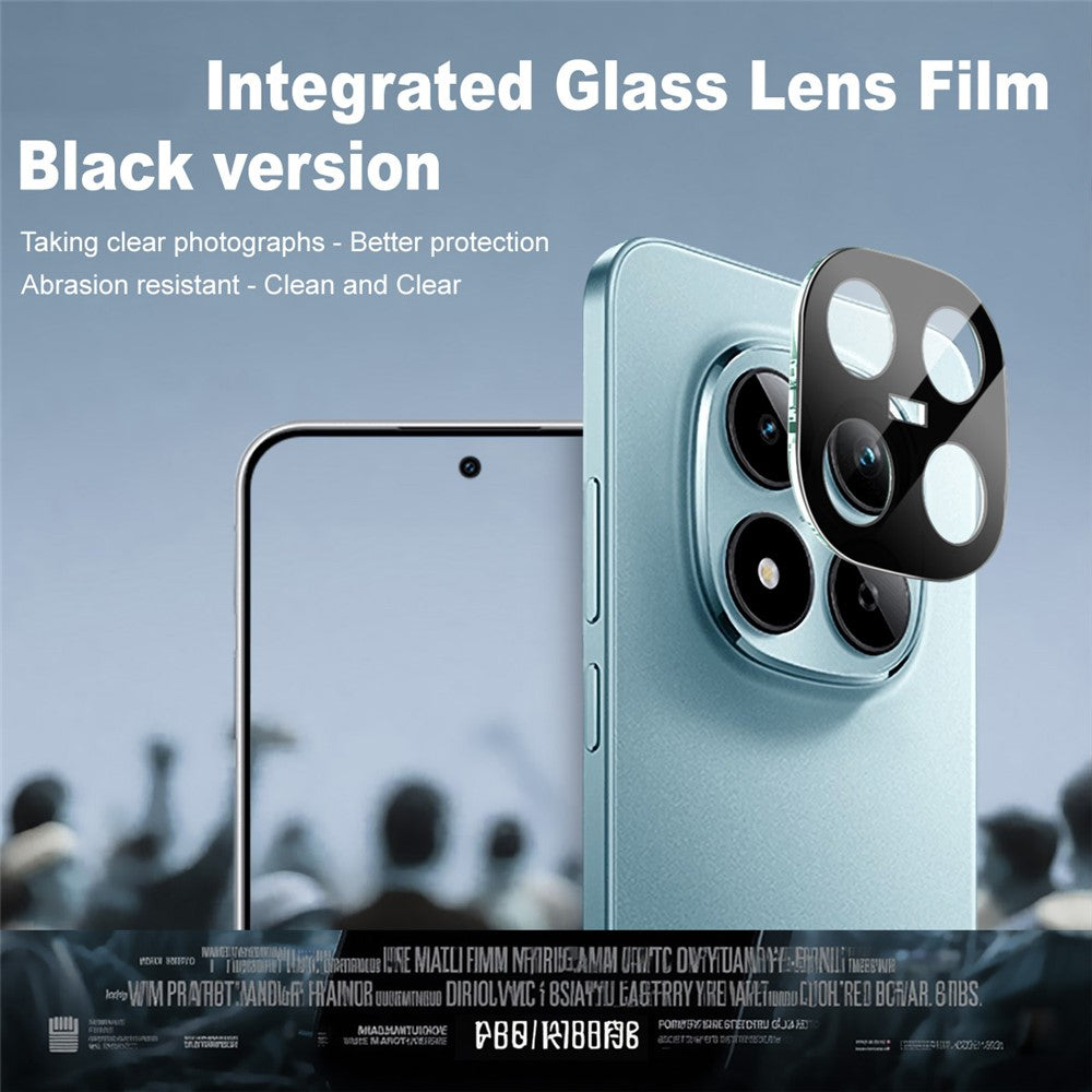 IMAK För Xiaomi Poco M8 Pro 5G / Redmi Note 15 Pro 5G (Global) / Note 15 Pro+ 5G (Global) Härdat Glaslinsfilm + Akrylskydd (Svart Version)