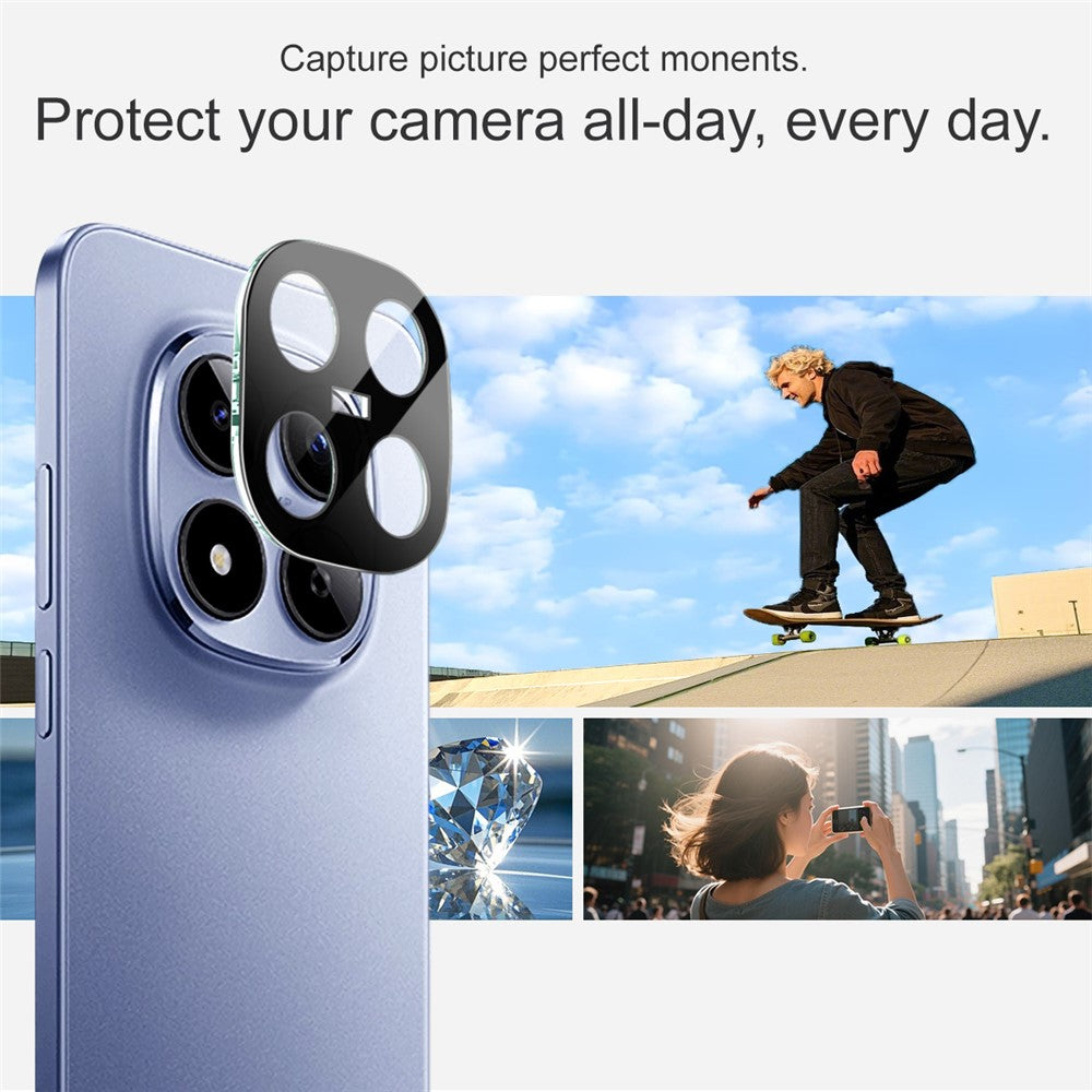 IMAK hærdet glas-linsefilm + akrylhætte (sort version) til Xiaomi Poco M8 Pro 5G / Redmi Note 15 Pro 5G (Global) / Note 15 Pro+ 5G (Global)
