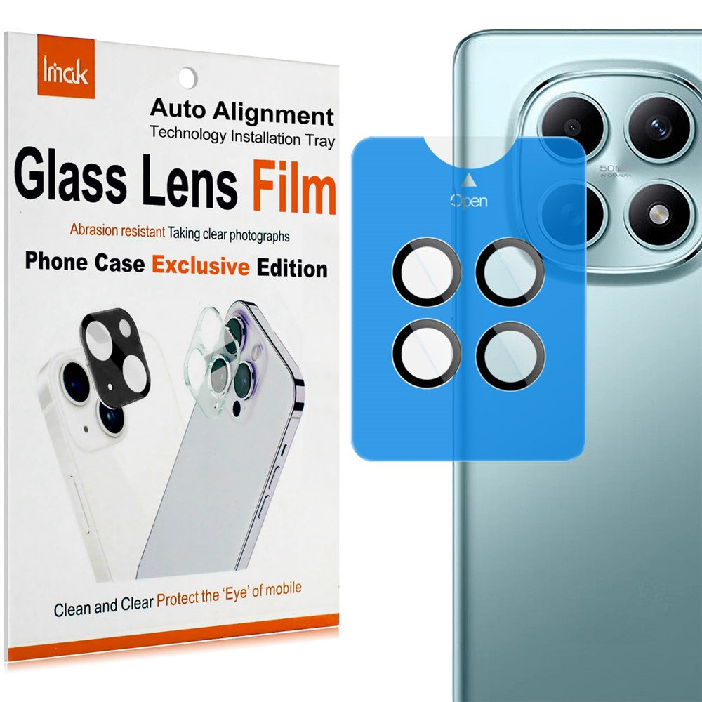 IMAK For Xiaomi Poco M8 5G / Redmi Note 15 5G (Global) / Poco M8 5G Tempered Glass Camera Lens Protector with Self Positioning Frame (Complete Covering)