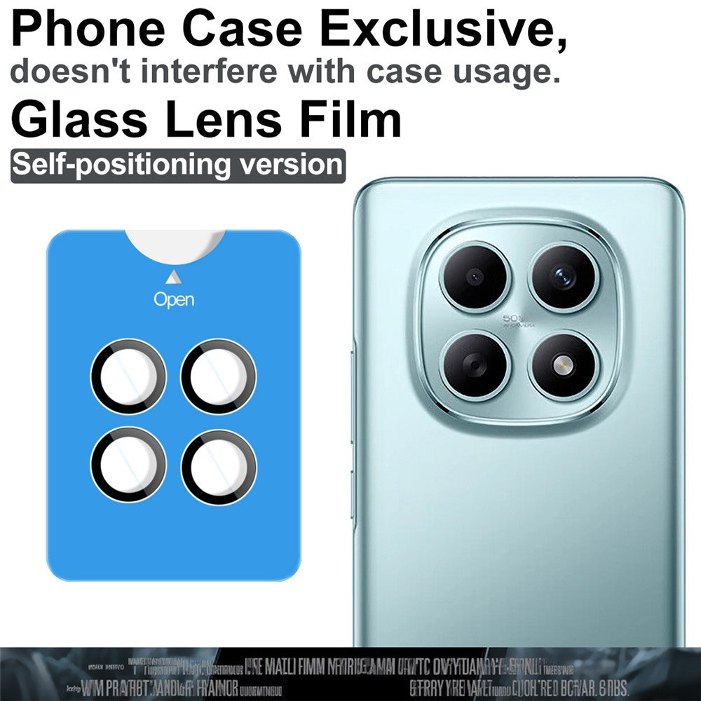 IMAK For Xiaomi Poco M8 5G / Redmi Note 15 5G (Global) / Poco M8 5G Tempered Glass Camera Lens Protector with Self Positioning Frame (Complete Covering)