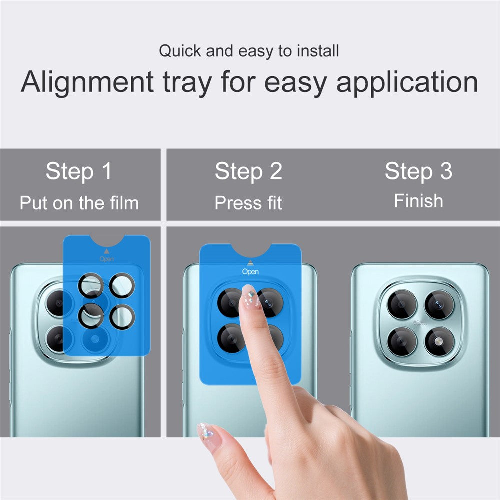 IMAK For Xiaomi Poco M8 5G / Redmi Note 15 5G (Global) / Poco M8 5G Tempered Glass Camera Lens Protector with Self Positioning Frame (Complete Covering)