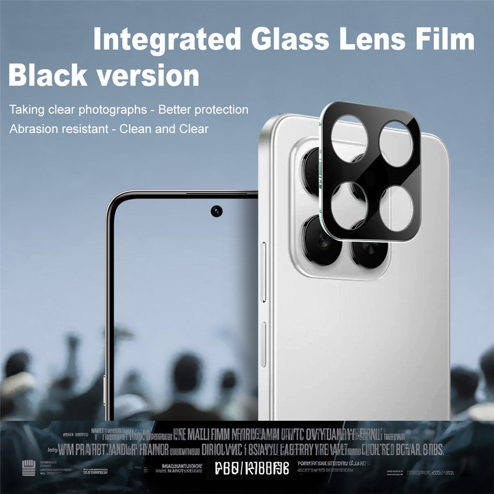IMAK For Honor 400 Smart 5G / 4G / X7d 4G hærdet glaslinsefilm + akrylhætte (sort version)