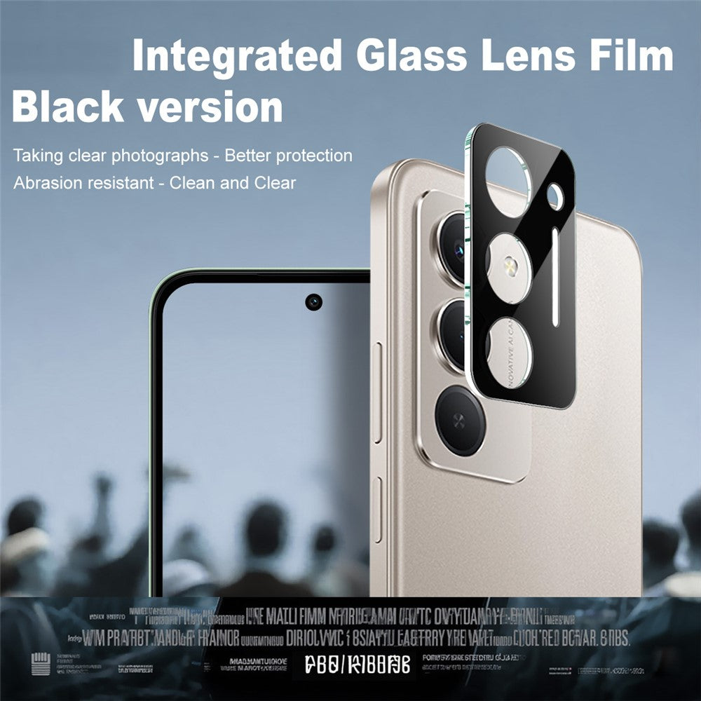 IMAK För Xiaomi Redmi 15 4G (EU) (171mm) / 15 5G (EU) (171mm) Härdat Glaslinsfilm + Akrylskydd (Svart Version)