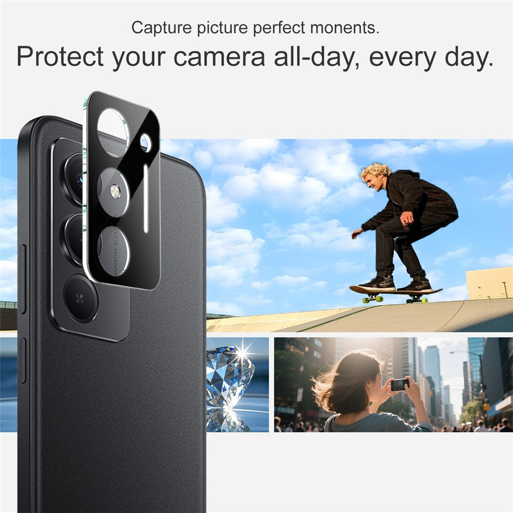 IMAK För Xiaomi Redmi 15 4G (EU) (171mm) / 15 5G (EU) (171mm) Härdat Glaslinsfilm + Akrylskydd (Svart Version)