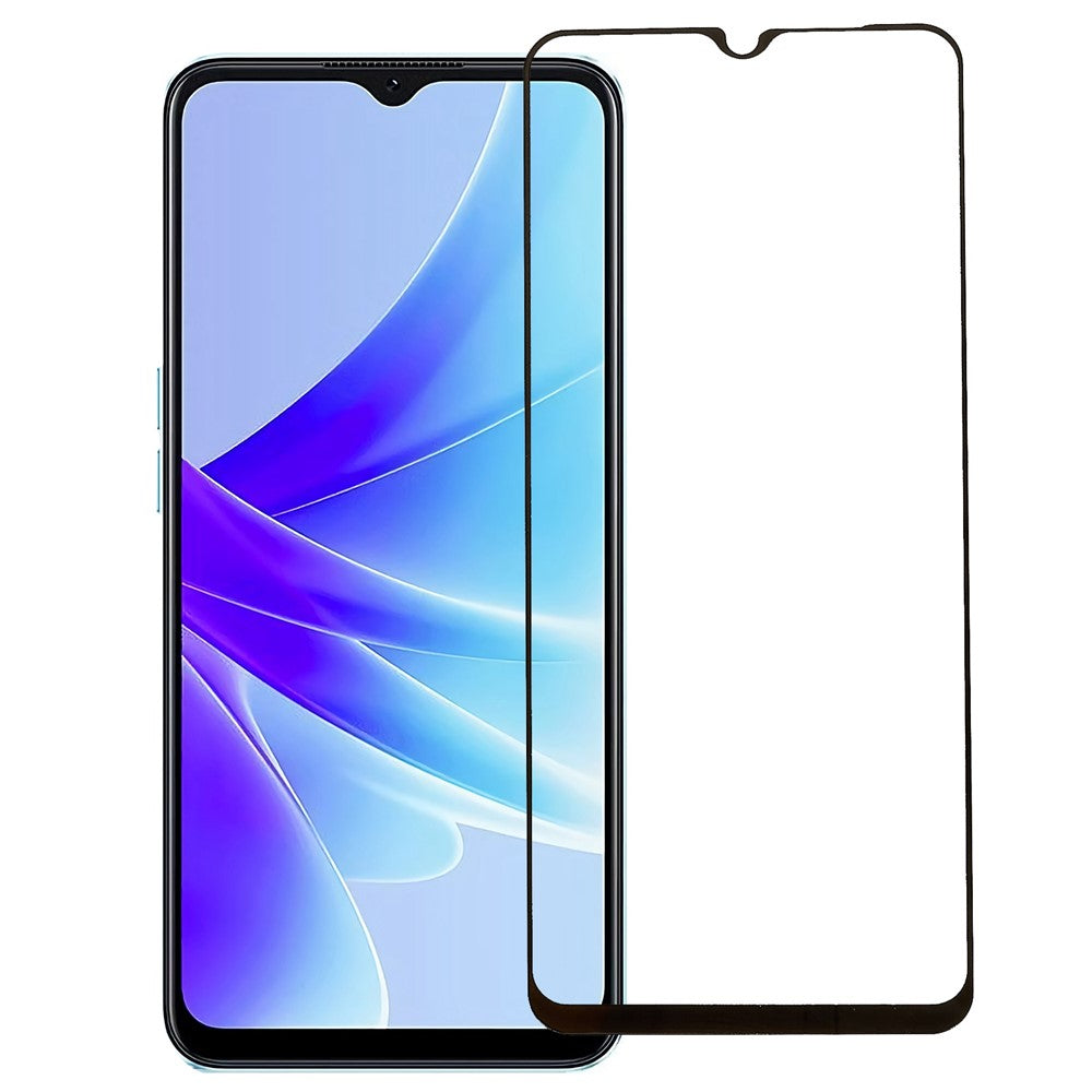 Oppo A57s 4G / A57 4G Ultra Clear Silk Printing Reptålig Härdat Glas Skyddsfilm Heltäckande Skärmskydd