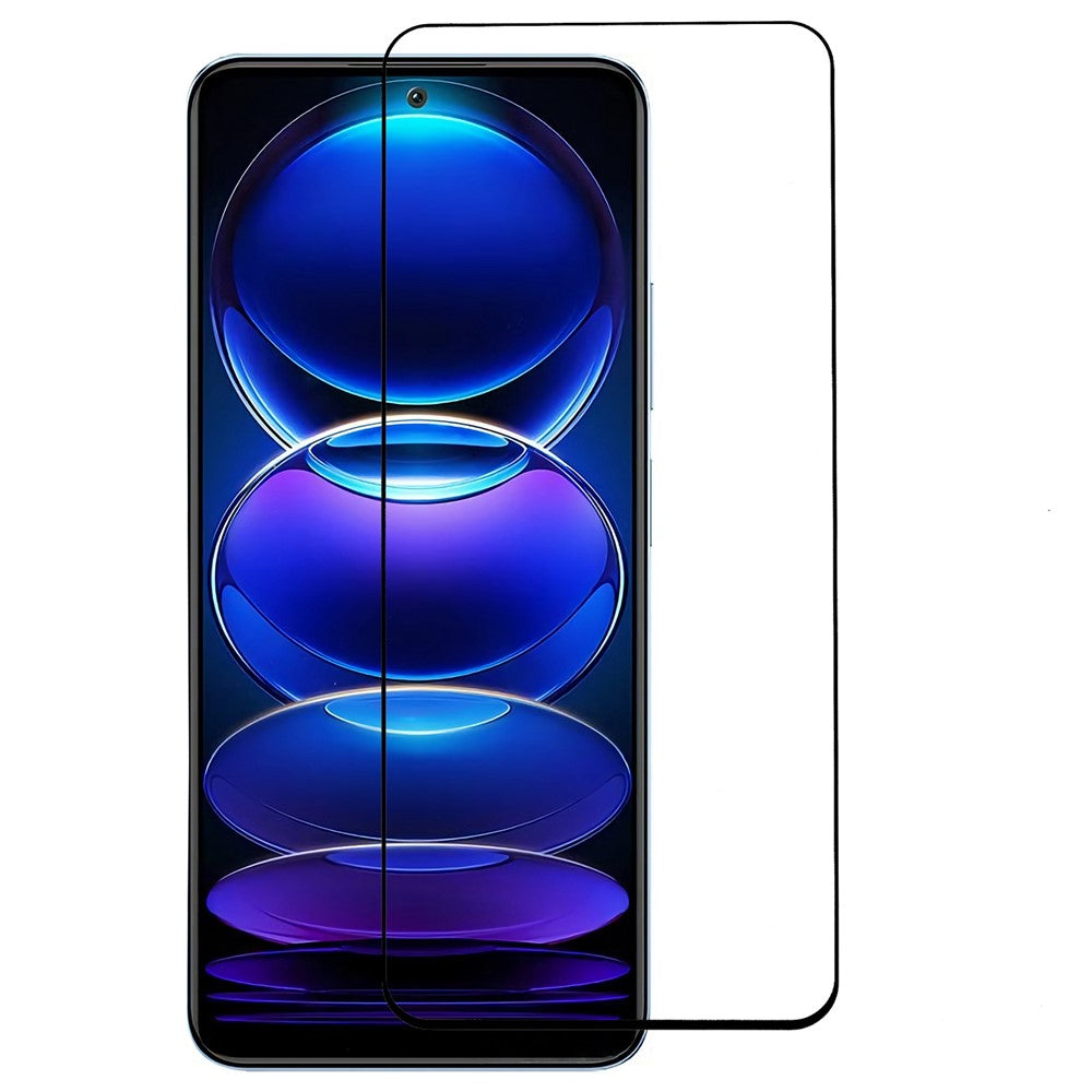 Xiaomi Redmi Note 12 5G (Kina) / (Indien) / (Global) / Poco X5 5G fuldt dækkende hærdet glasfilm med silketryk, eksplosionssikker, HD-gennemsigtig skærmbeskyttelse