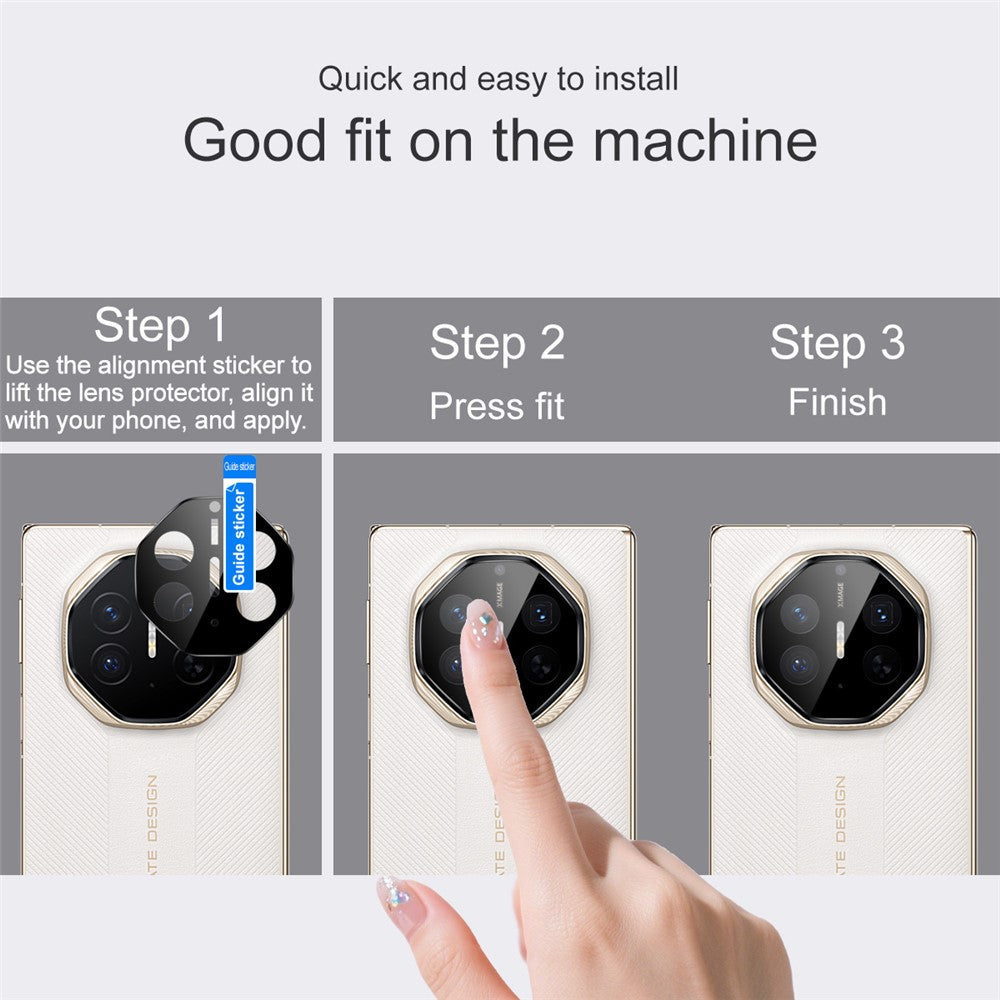 IMAK For Huawei Mate XTs Ultimate Camera Lens Protector Tempered Glass HD Clear Lens Film (Black Version)