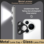 IMAK för Huawei Pura 70 Pro / Pura 70 Pro+ kameralinsfilm Metalllinsskydd + linsskydd i härdat glas