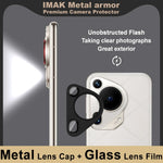 IMAK For Huawei Huawei Pura 70 Ultra Camera Lens Film Metal Lens Cap + Tempered Glass Lens Protector