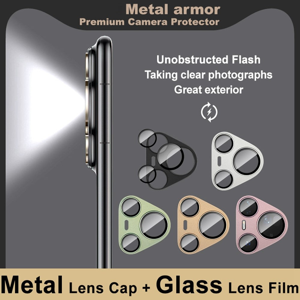 IMAK För Huawei Pura 80 Ultra Kameralinsfilm Metalllinsskydd + Härdat Glaslinsskydd