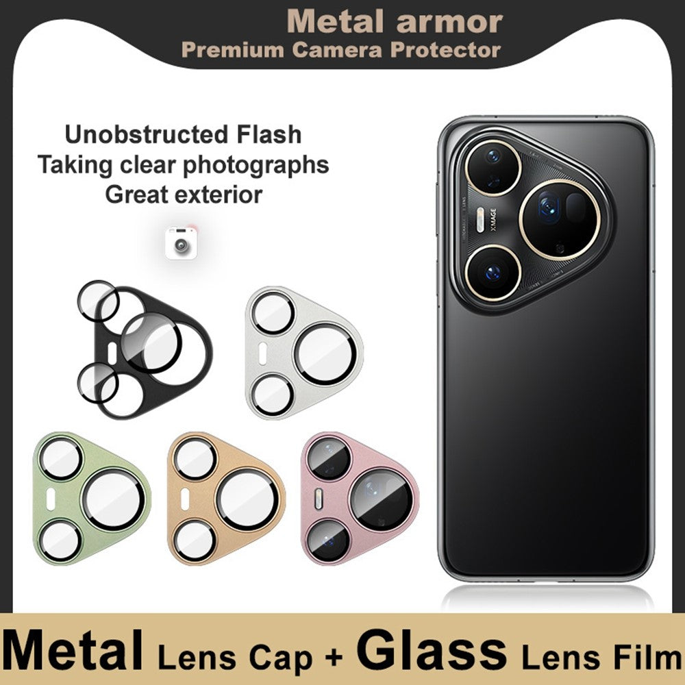 IMAK För Huawei Pura 80 Ultra Kameralinsfilm Metalllinsskydd + Härdat Glaslinsskydd