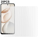 25Pcs Screen Protector For Honor 400 Smart 5G / 4G / X7d 4G , Tempered Glass High Definition Film (No Package, with Wipes Set, Dust-absorber, Guide Sticker)