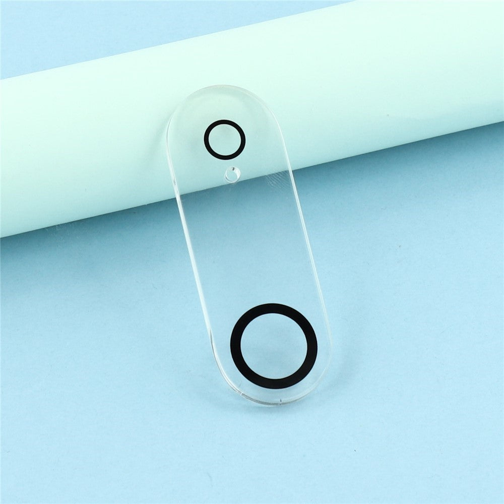 For iPhone Air Tempered Glass Back Film 2.5D Arc Edge Back Protector + Black Circle Lens Film