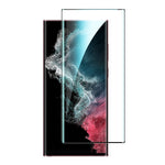 Samsung Galaxy S22 Ultra 5G buet hærdet glasfilm med sidelimning, eksplosionssikker, HD-klar fuldskærmsbeskyttelse