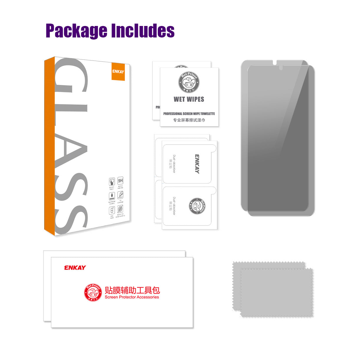 ENKAY HAT PRINCE For Xiaomi Redmi 15C 4G (Global) (171mm) / Xiaomi Poco C85 4G (171mm) 2Pcs Anti-Spy Film  Anti-Glare Screen Protector Tempered Glass