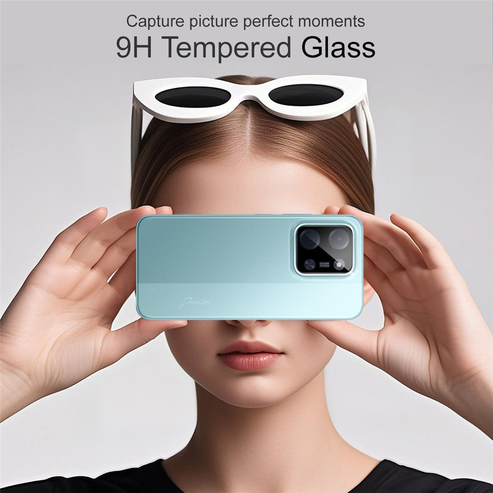 IMAK For Xiaomi Poco C85 4G (171mm)  /  (173mm) Camera Lens Protector Tempered Glass HD Clear Lens Film (Black Version)