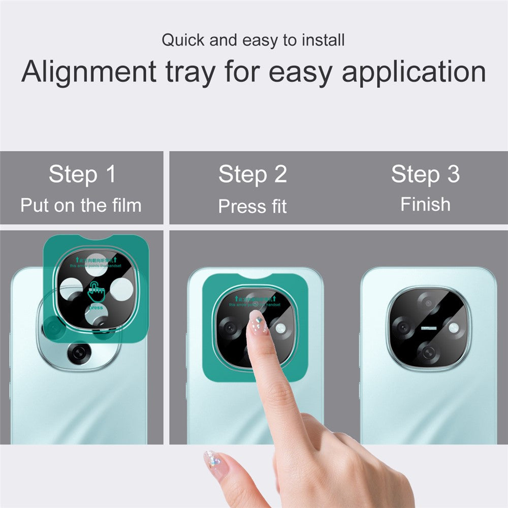 IMAK For Oppo A6 Pro 5G  /  F31 Pro 5G Tempered Glass Camera Lens Protector with Self Positioning Frame (Black Version)