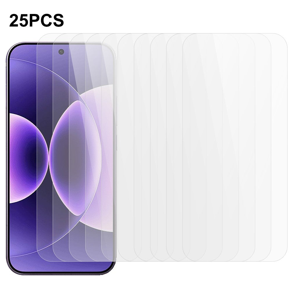 25Pcs Screen Protector For Xiaomi 17 Ultra 5G / 17 Pro Max Tempered Glass High Definition Film (No Package, with Wipes Set, Dust-absorber, Guide Sticker)