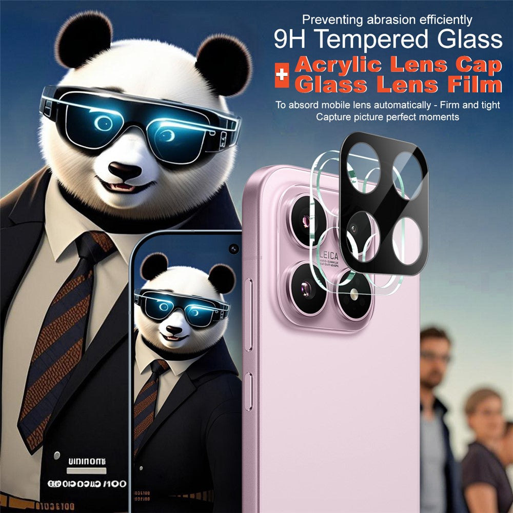 IMAK för Xiaomi 17 härdat glaslinsfilm + akrylskydd (svart version)