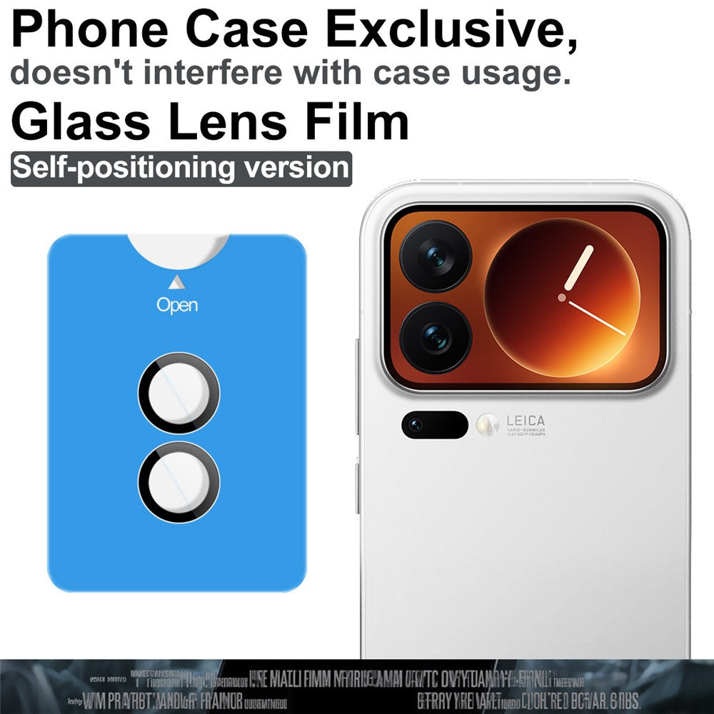 IMAK For Xiaomi 17 Pro Tempered Glass Camera Lens Protector with Self Positioning Frame (Complete Covering)