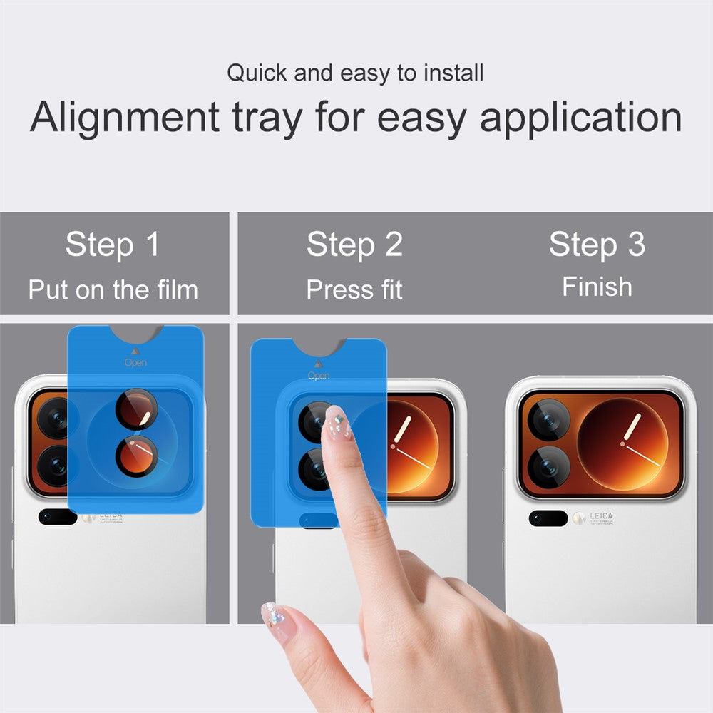 IMAK For Xiaomi 17 Pro Tempered Glass Camera Lens Protector with Self Positioning Frame (Complete Covering)