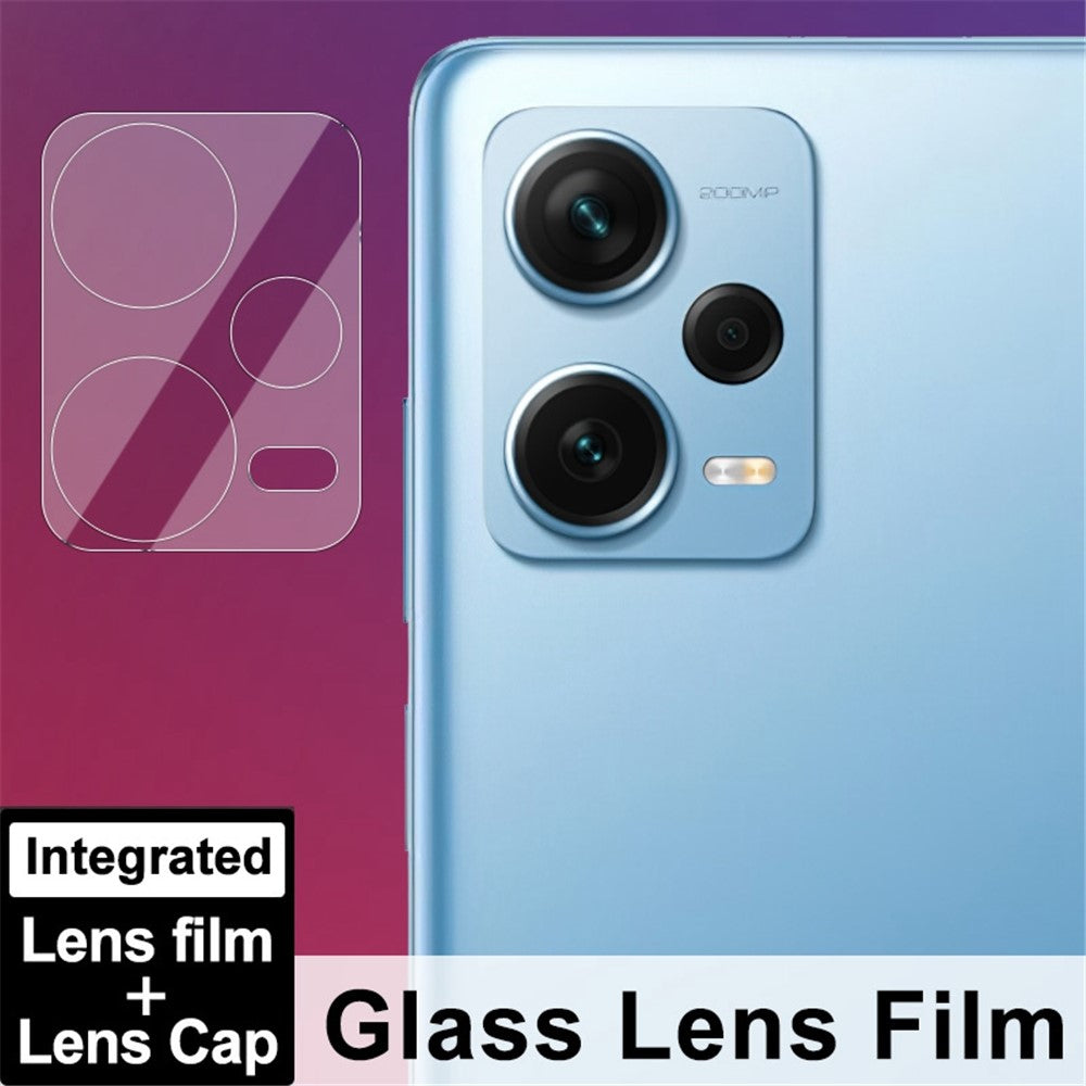IMAK För Xiaomi Redmi Note 12 Pro+ 5G / Note 12 Explorer 5G / Note 12 Trendy Edition Kameralinsskydd Integrerad härdad glaslinsfilm + Akryllinsskydd Reptålig linsfilm