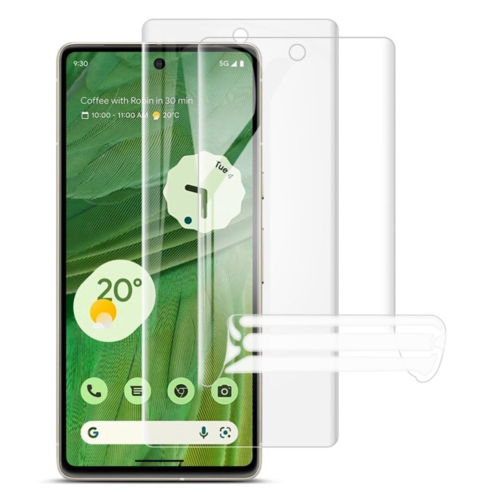 IMAK 2 stk. / sæt Hydrogel Film III til Google Pixel 7 5G, fuld dækning skærmbeskytter ultra klar anti-ridse anti-eksplosion blød TPU film