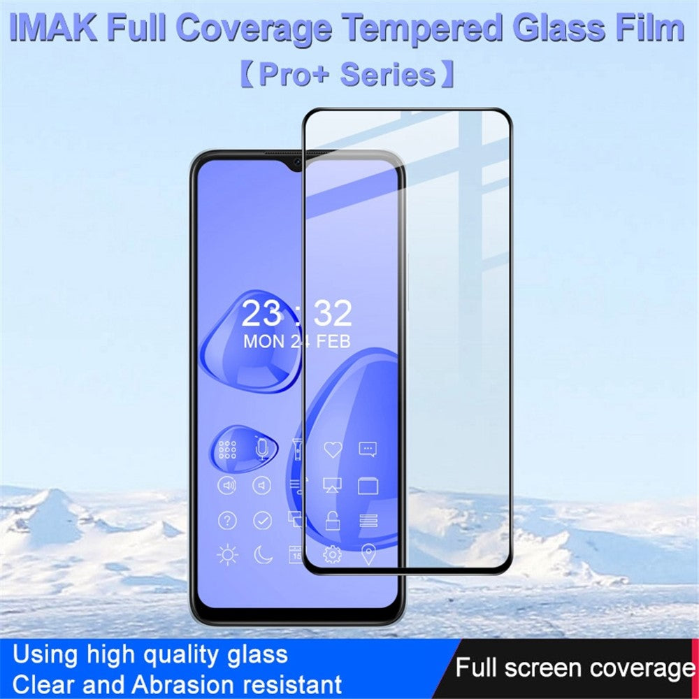 IMAK Pro+ Series for Oppo A17 4G / A17k 4G Anti-explosion Tempered Glass Full Screen Protector Anti-scratch Full Glue Film