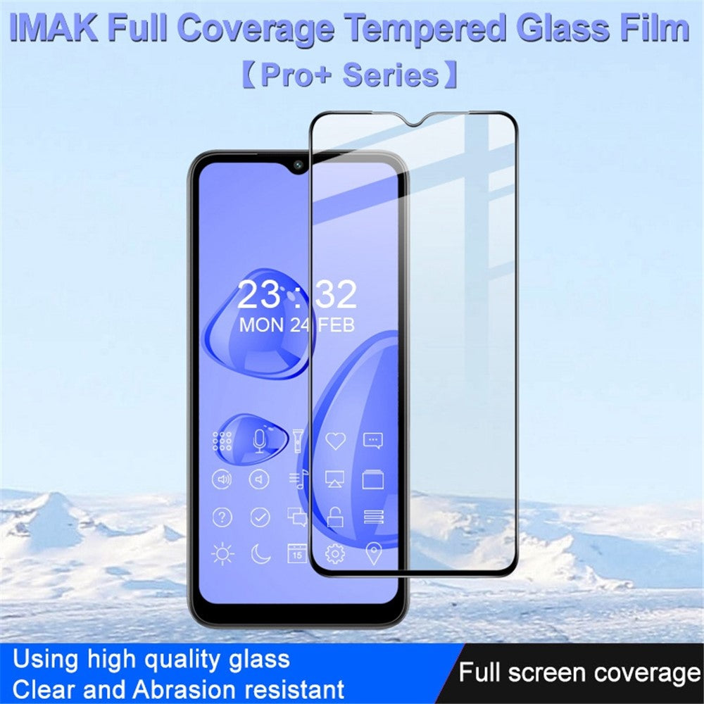 IMAK Pro+ Series for Xiaomi Redmi A1 4G / A1+ 4G / A2 4G / A2+ 4G / Poco C50 4G Anti-explosion Tempered Glass Screen Protector HD Full Coverage Full Glue Protective Film