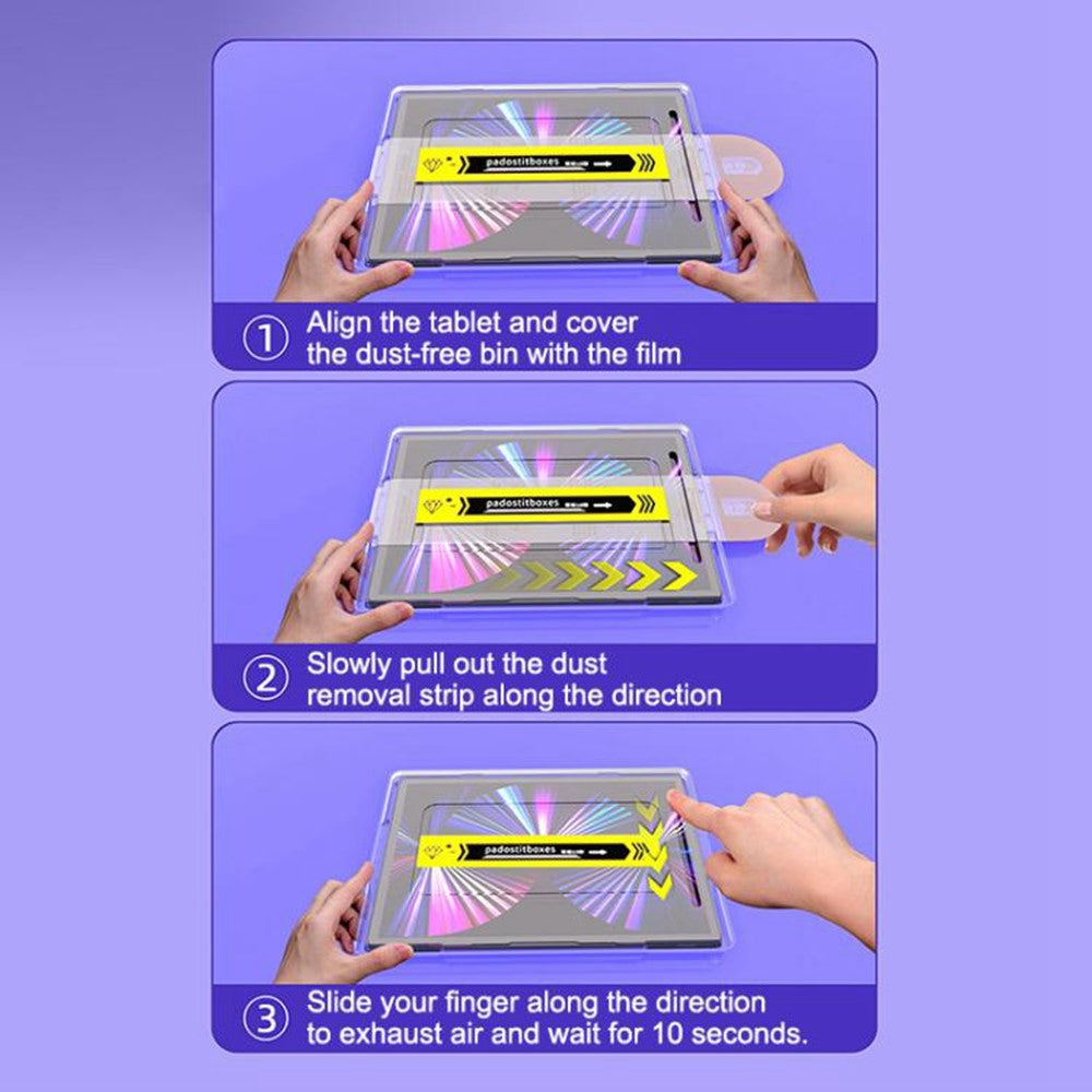 For Xiaomi Pad 8  /  8 Pro Screen Protector Tempered Glass HD Film with Automatic Dust Removal Tool