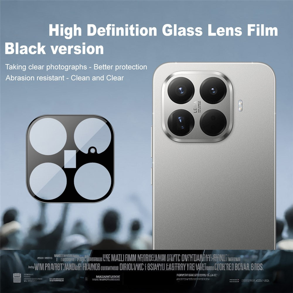 IMAK För Xiaomi 15T Pro Kameralinsskydd Härdat Glas HD Klar Linsfilm (Svart Version)