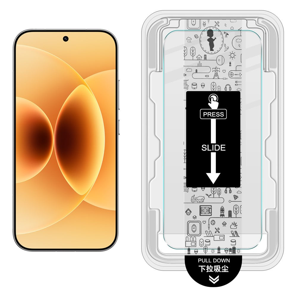 IMAK H Series For Xiaomi 17 / 17 Pro Tempered Glass Screen Protector Easy Installation Film with Auto Dust-Remove Tool Kit (NOT Complete Covering) (Fingerprint Unlock)