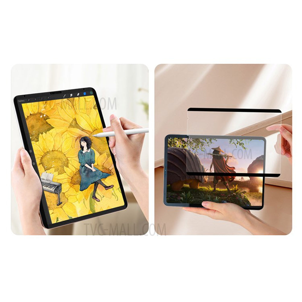 Samsung Galaxy Tab S9 FE / Galaxy Tab S9 / Galaxy Tab S8 / Galaxy Tab S7 / Galaxy Tab S10 FE papirlignende magnetisk skærmbeskytter, aftagelig og genanvendelig skærmfilm (IKKE fuld dækning)