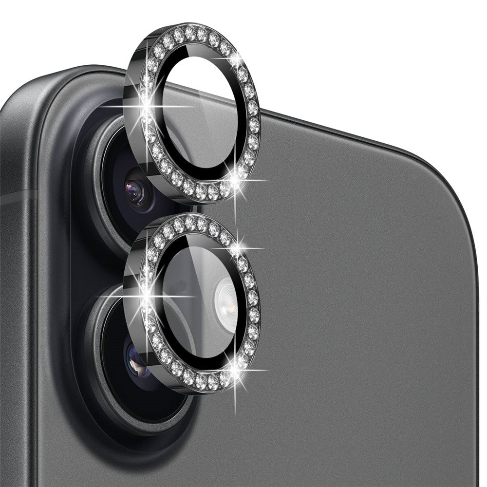 NORTHJO For iPhone 17 Kameralinsebeskytter Rhinestone Ring Hærdet Glas Linsefilm
