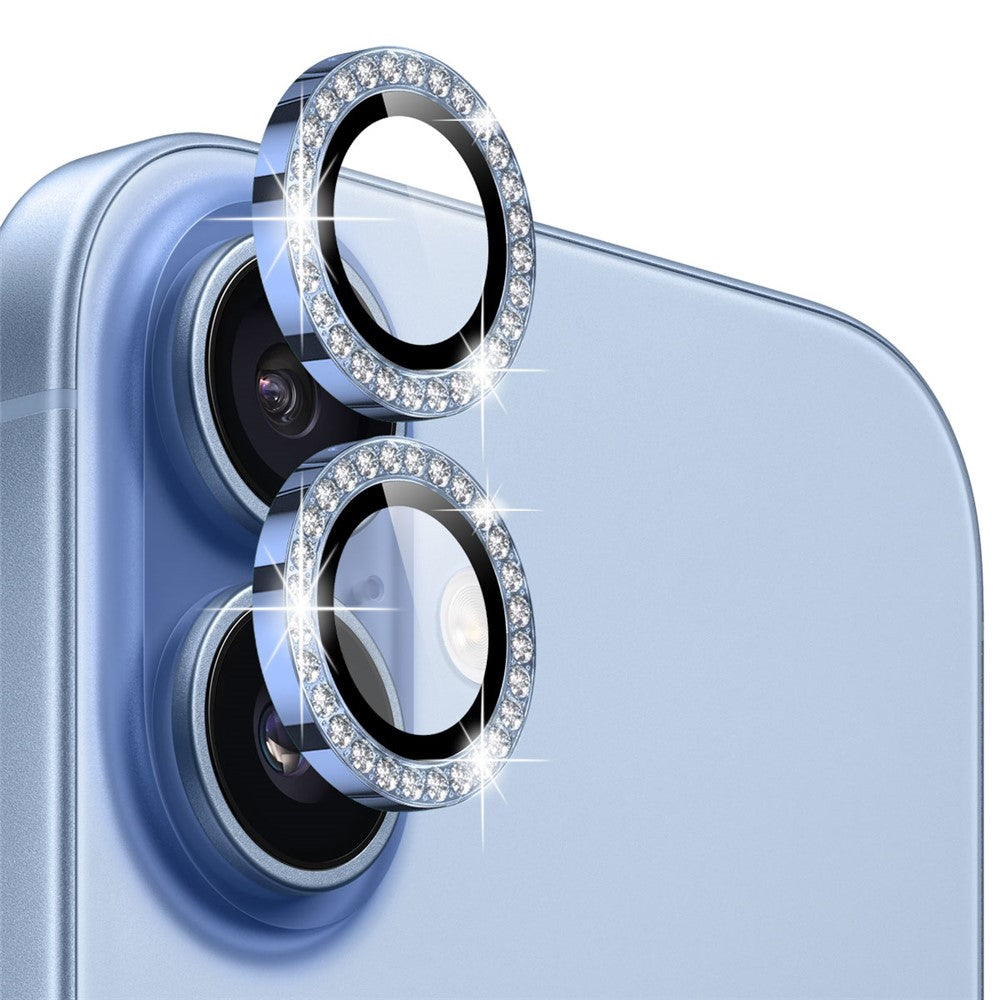 NORTHJO For iPhone 17 Kameralinsebeskytter Rhinestone Ring Hærdet Glas Linsefilm