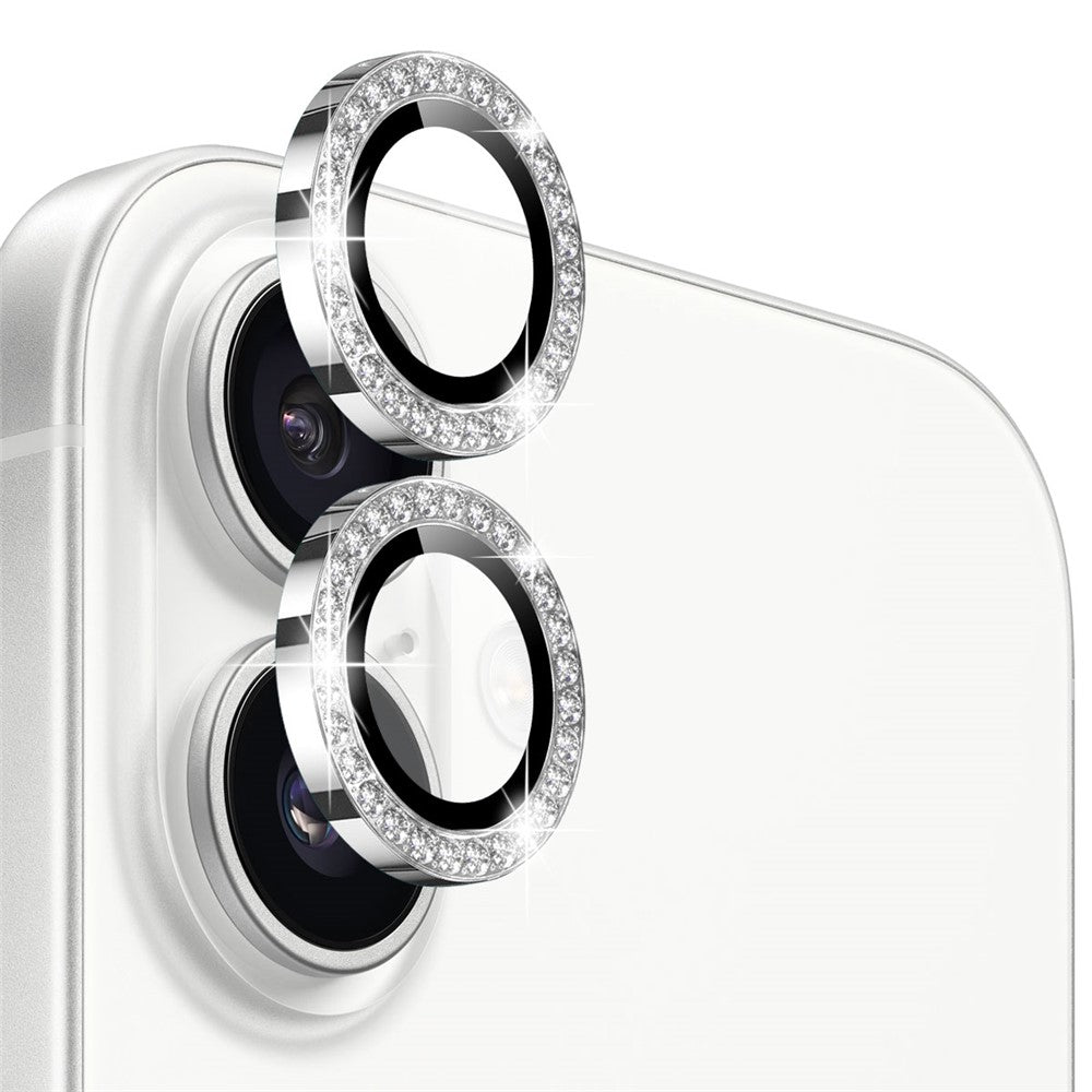 NORTHJO For iPhone 17 Kameralinsebeskytter Rhinestone Ring Hærdet Glas Linsefilm
