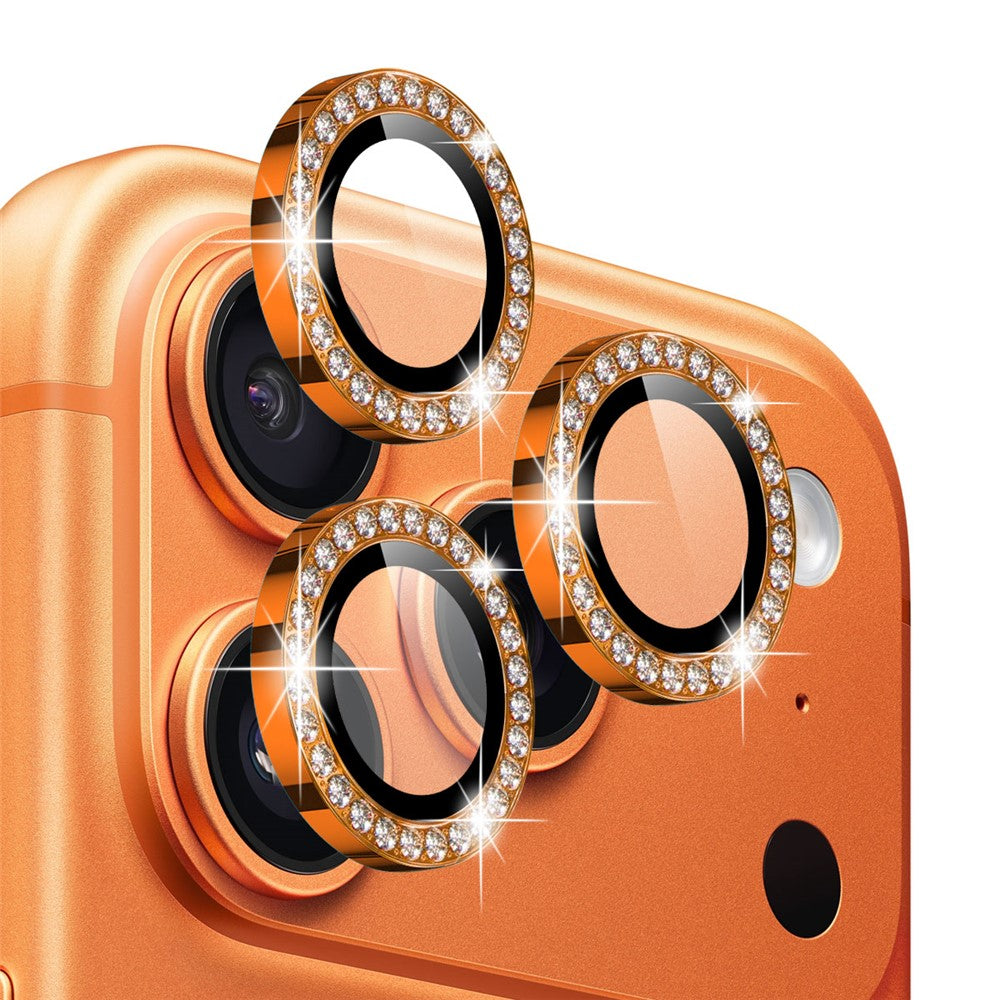NORTHJO For iPhone 17 Pro  /  17 Pro Max Camera Lens Protector Rhinestone Ring Tempered Glass Lens Film
