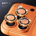 NORTHJO For iPhone 17 Pro  /  17 Pro Max Camera Lens Protector Rhinestone Ring Tempered Glass Lens Film