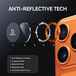 NORTHJO For iPhone 17 Pro  /  17 Pro Max Camera Lens Protector Rhinestone Ring Tempered Glass Lens Film
