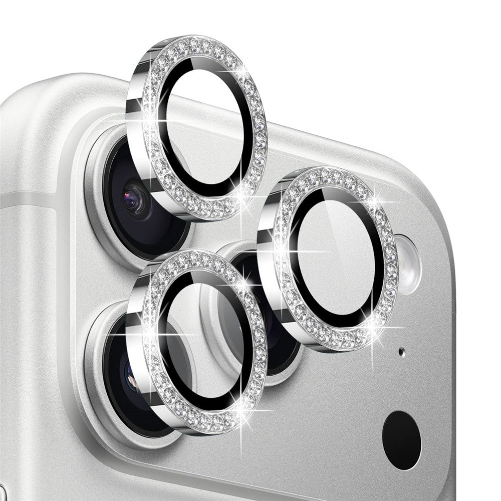 NORTHJO For iPhone 17 Pro  /  17 Pro Max Camera Lens Protector Rhinestone Ring Tempered Glass Lens Film