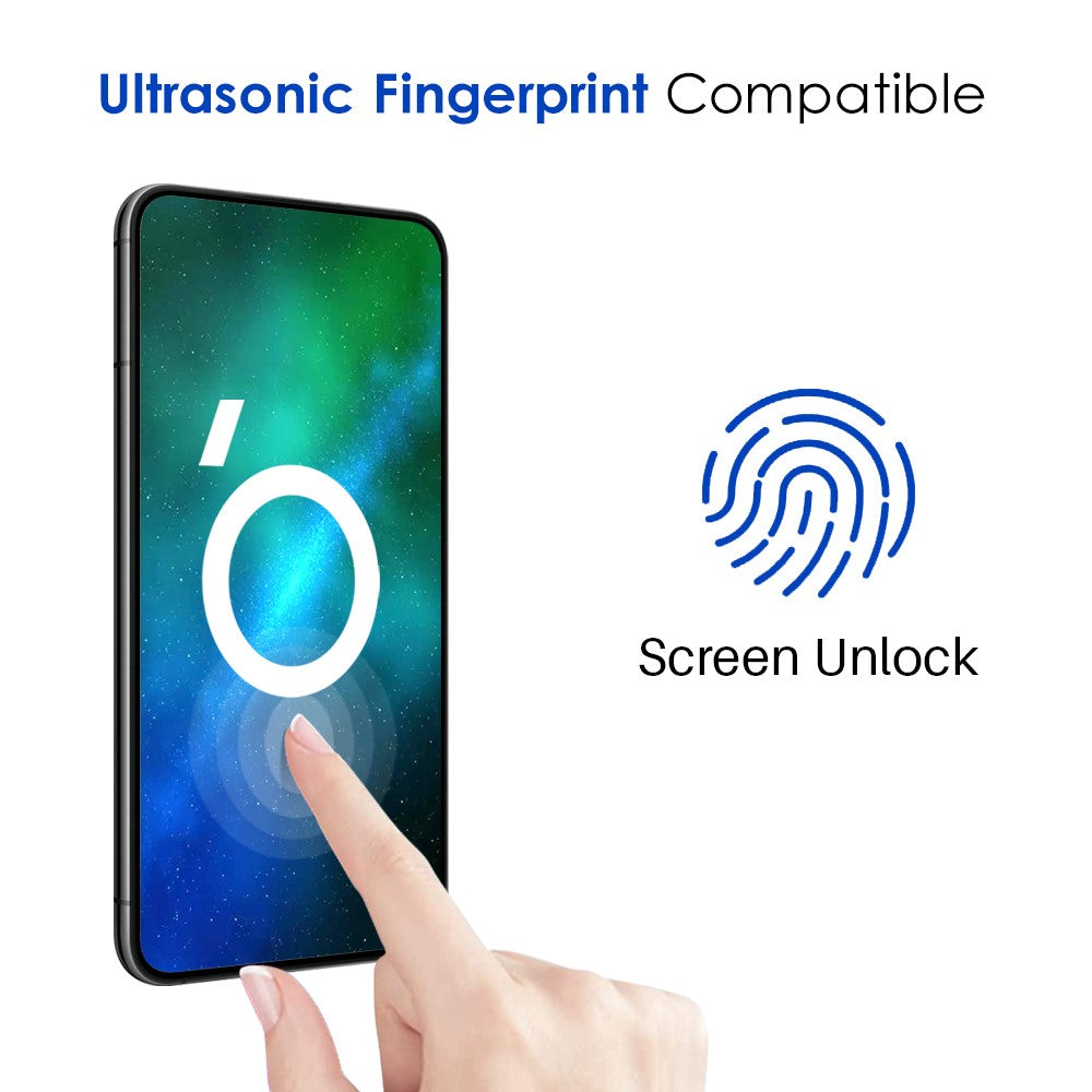 NORTHJO A++ For Samsung Galaxy S22+ 5G / S23+ Silk Printing 0.15mm 2.5D High Aluminum-silicon Glass Film Explosion-proof HD Clear Full Screen Protector (Support Fingerprint Unlock)