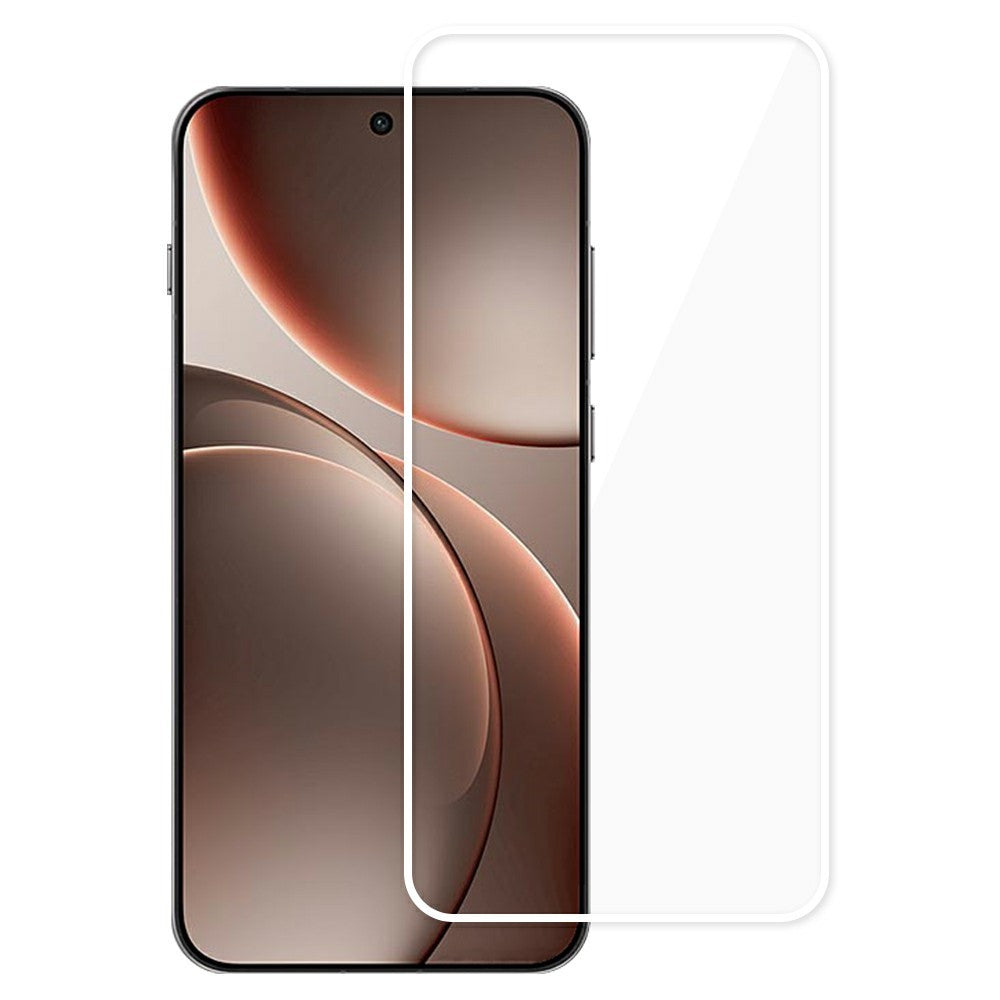 Oppo Find X9 5G / Honor Magic8 5G Helskärmsskydd Helhäftande Vit Kant Elektropläterad Hög Aluminium-Silikon Glasfilm (Fingeravtryckslåsning)