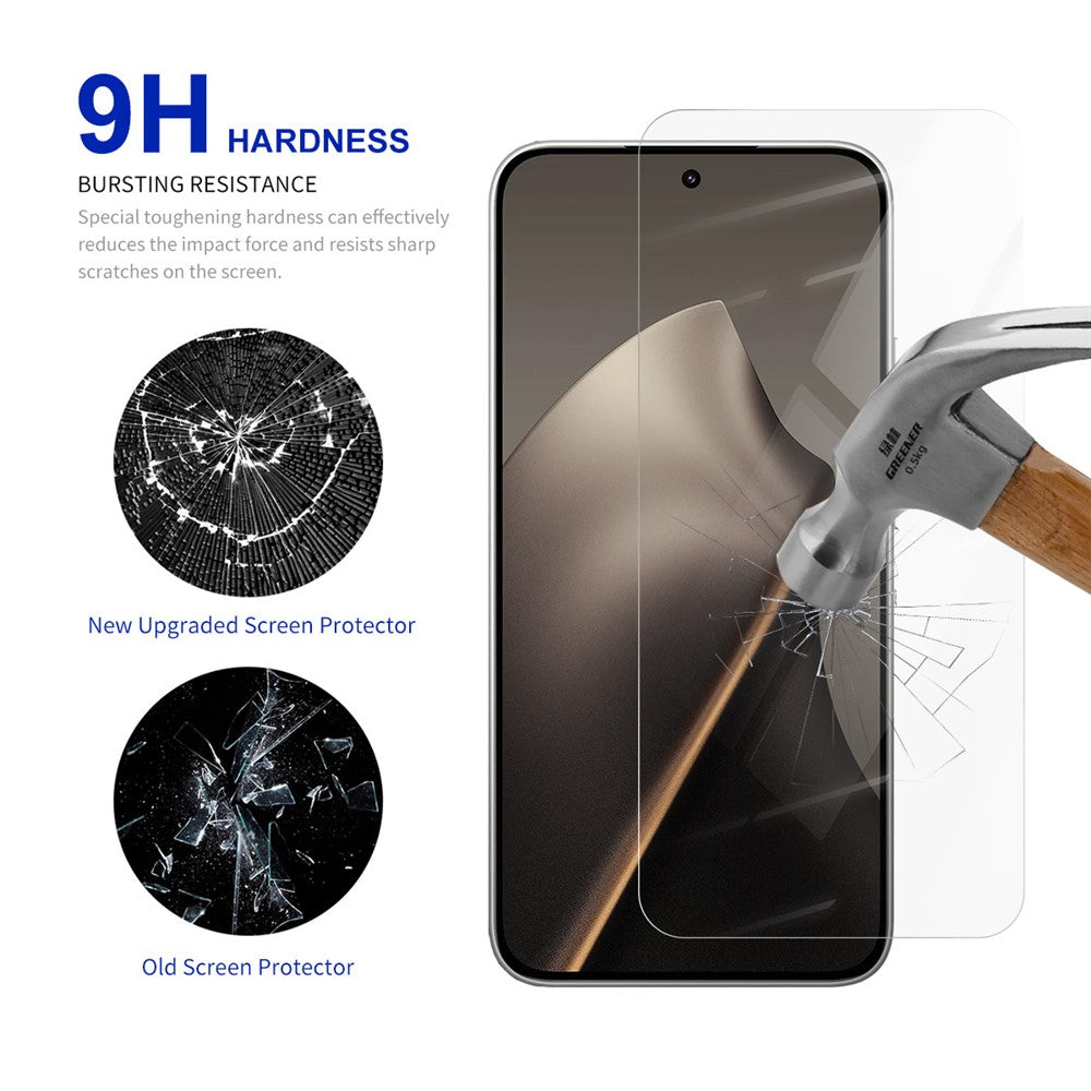RURIHAI För Xiaomi 15T / 15T Pro Skärmskydd 0,26 mm 2,5D Helhäftande Hög Aluminium Silikon Glasfilm (EJ Heltäckande Täckning)