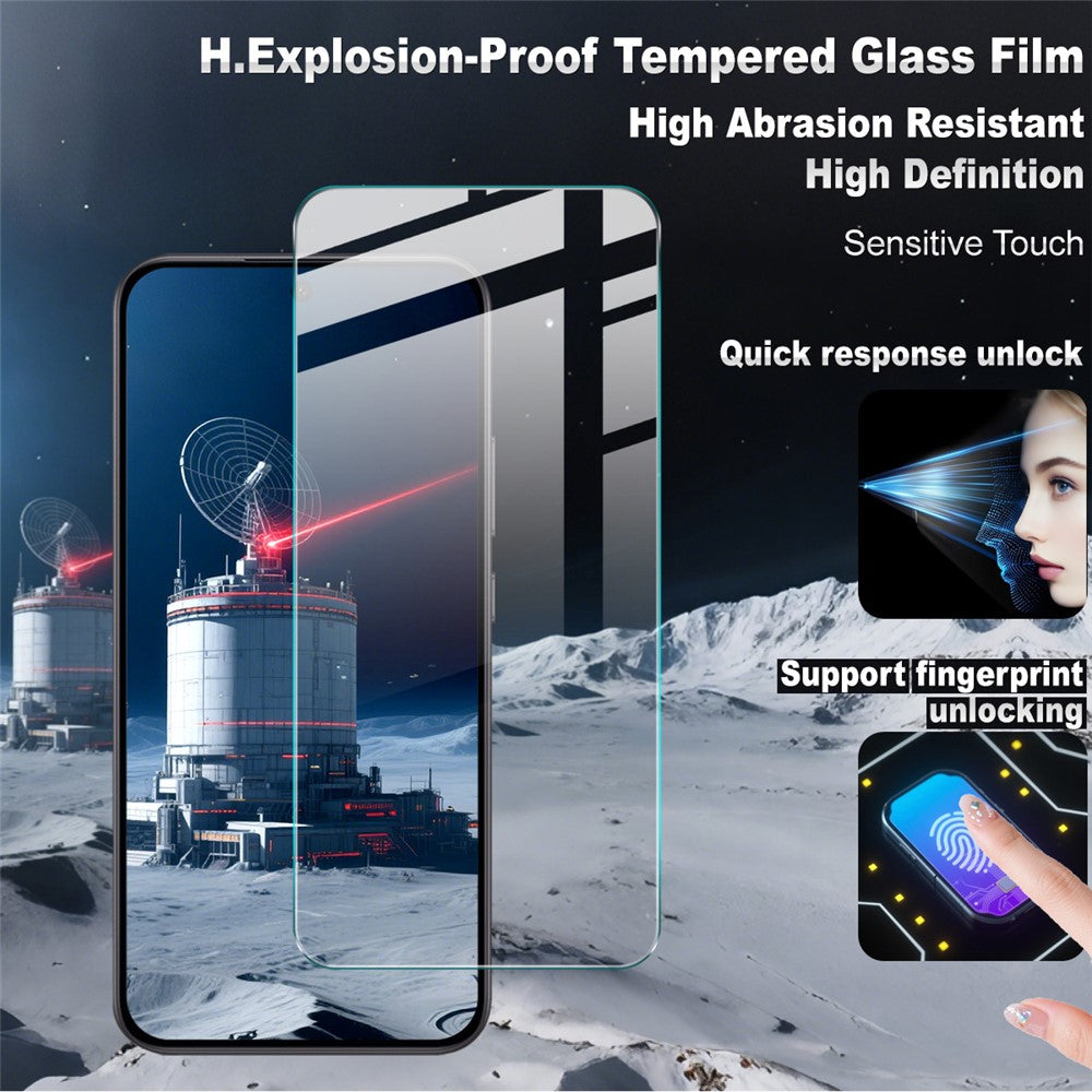 IMAK H Series For Oppo A6 Pro 4G / 5G Screen Protector Tempered Glass Film (Not Complete Coverage) (Fingerprint Unlock)