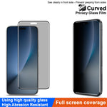 IMAK For Honor Magic8 Pro 5G Anti Spy Screen Protector Full Cover Side Glue Tempered Glass Film