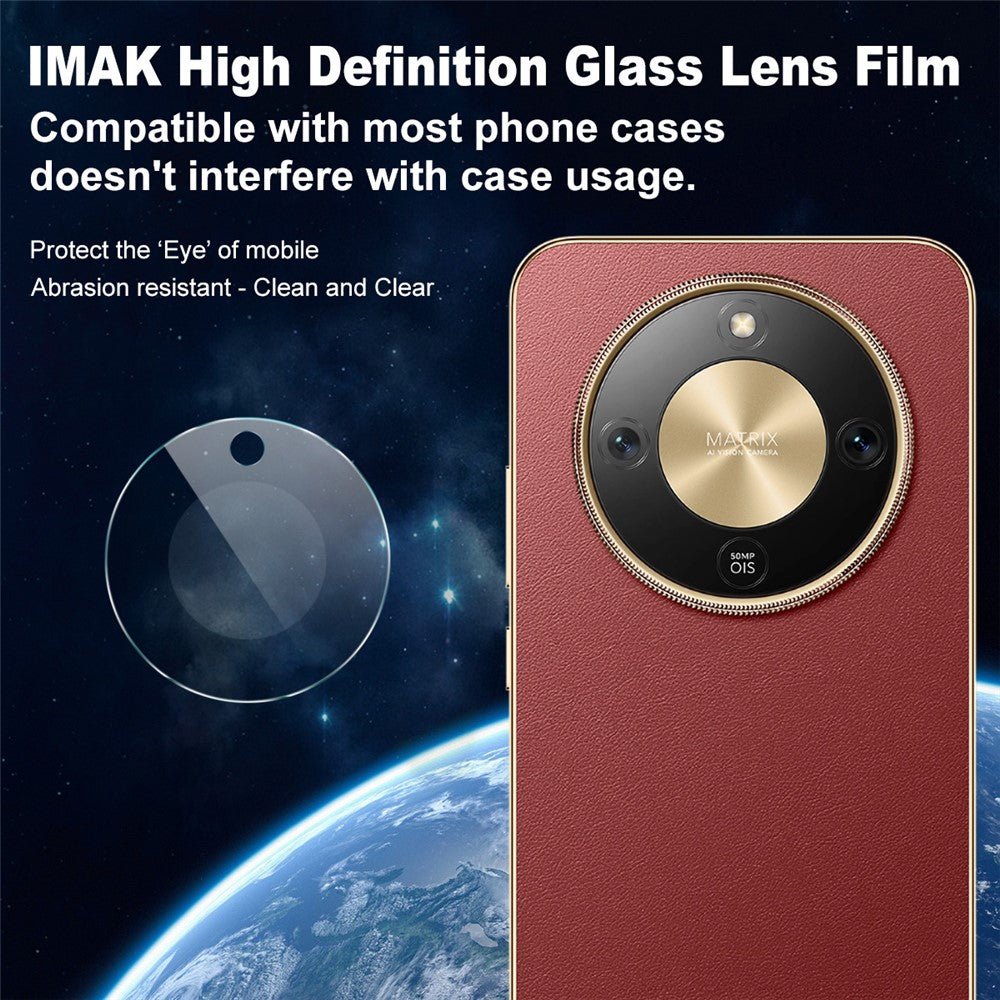 IMAK Full Coverage Camera Lens Protector for Honor Magic8 Lite 5G / X9d 5G / X70 5G Slim Tempered Glass Lens Film