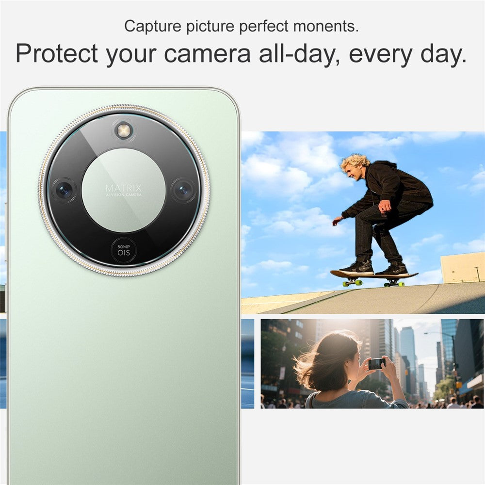 IMAK Full Coverage Camera Lens Protector for Honor Magic8 Lite 5G / X9d 5G / X70 5G Slim Tempered Glass Lens Film