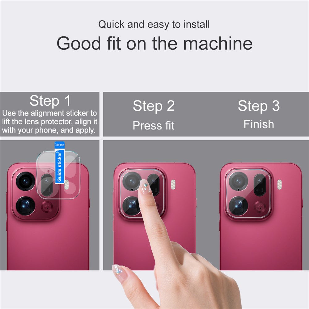 IMAK For Oppo Find X9 Pro 5G Full Coverage Camera Lens Protector Slim Tempered Glass Lens Film