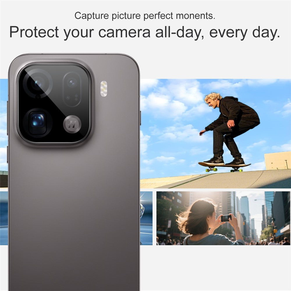 IMAK For Oppo Find X9 Pro 5G Camera Lens Protector Tempered Glass HD Clear Lens Film (Black Version)