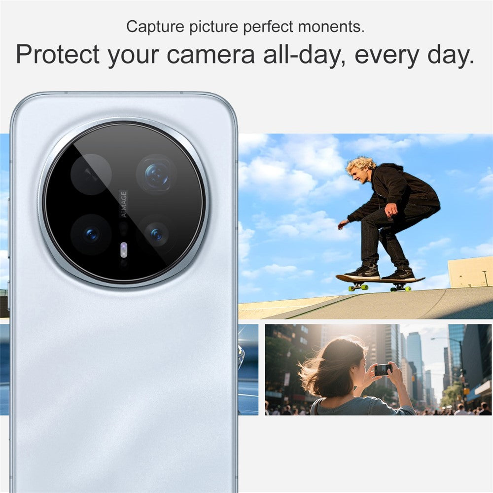 IMAK For Honor Magic8 Pro 5G Full Coverage Camera Lens Protector Tempered Glass HD Clear Lens Film (Black Version)